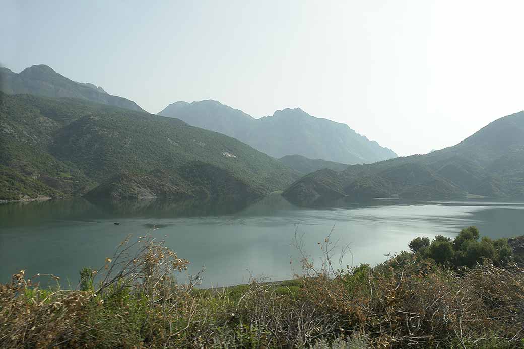 Artificial lake on the Drin