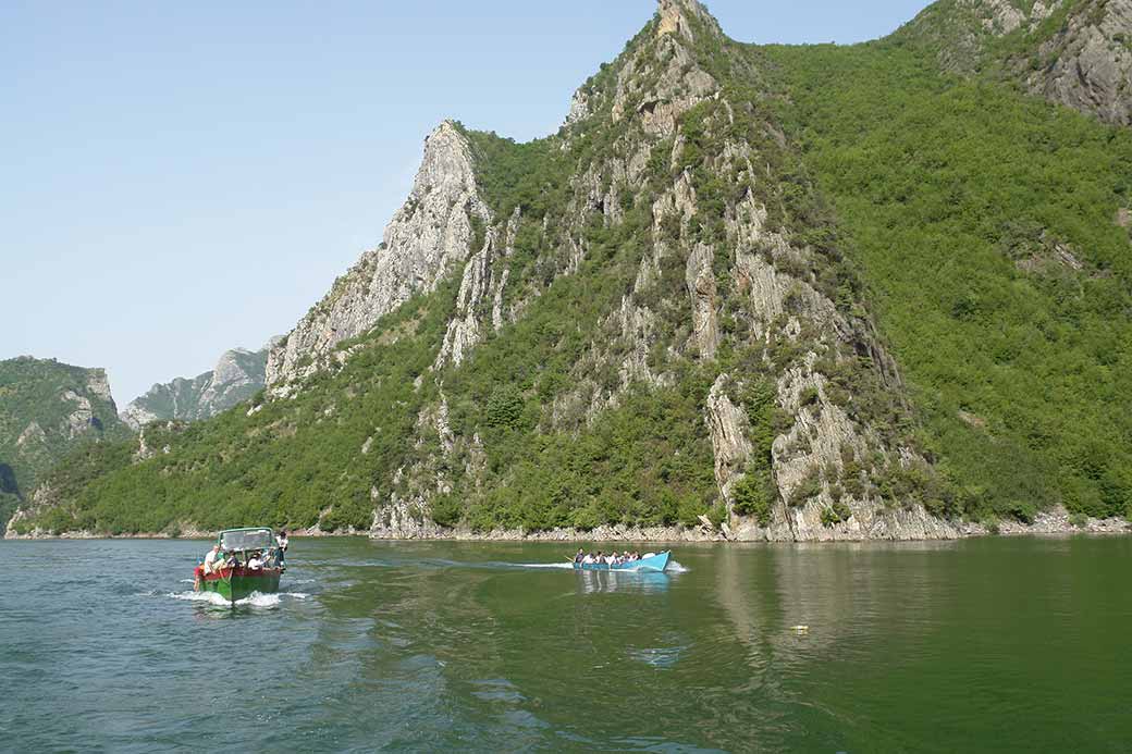 Boats on Lake Koman