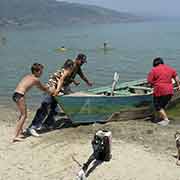 Launching a boat