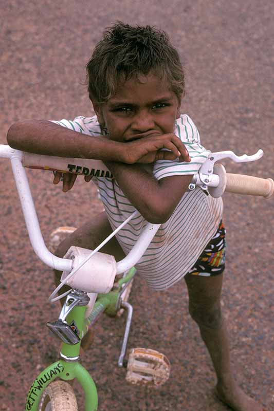 Boy with his bike