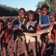 Boys with goanna