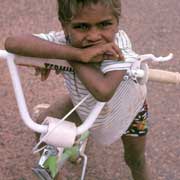 Boy with his bike