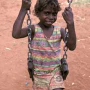 Boy on a swing