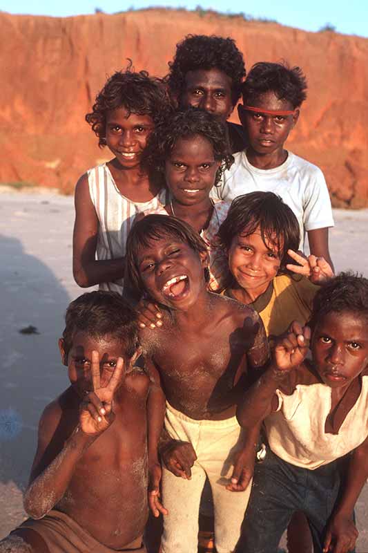 Tiwi kids on the beach