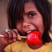 Eating Toffee Apple