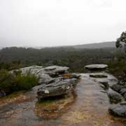 Rocks in the rain