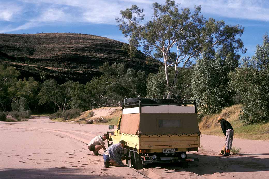 Bogged in the sand