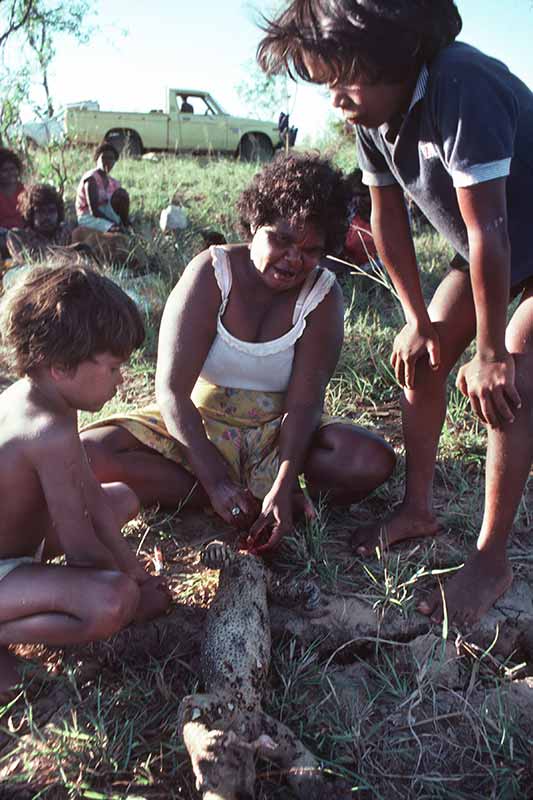 Preparing a goanna