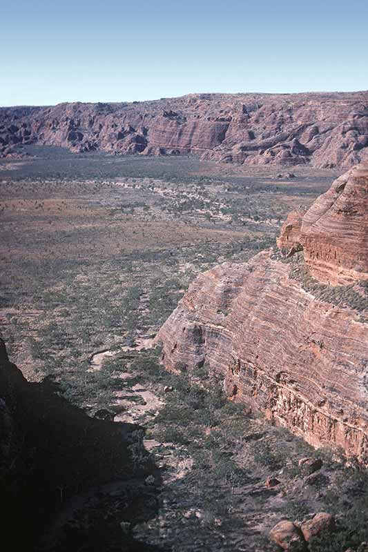 Steep sandstone cliffs