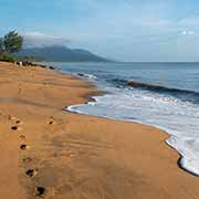 The beach at Bramston Beach