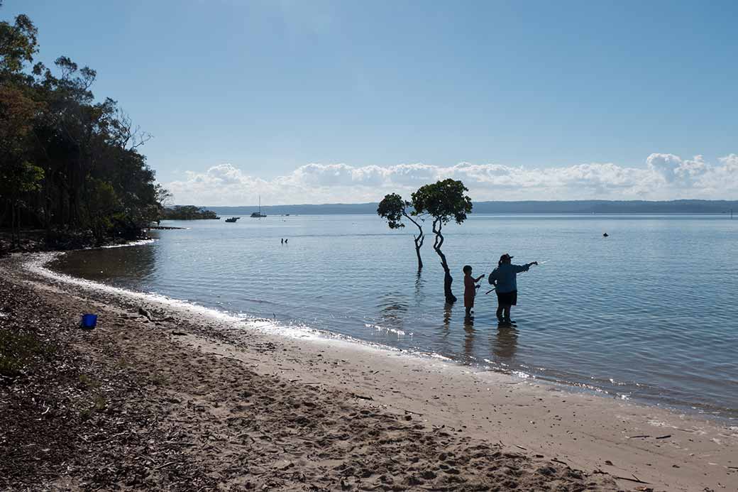 Fishing off the beach, Poona