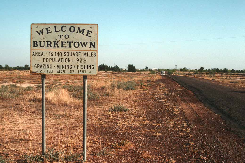 Welcome sign, Burketown