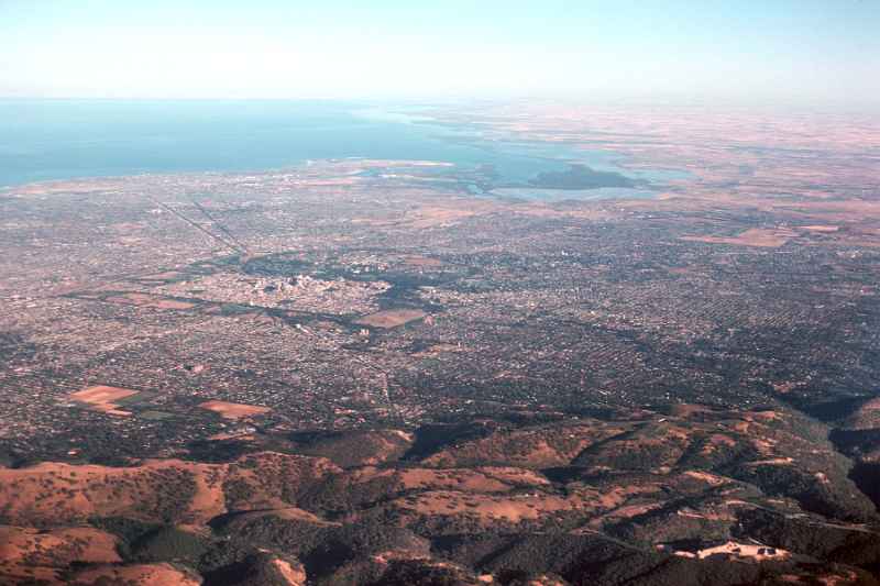 Aerial view to Adelaide