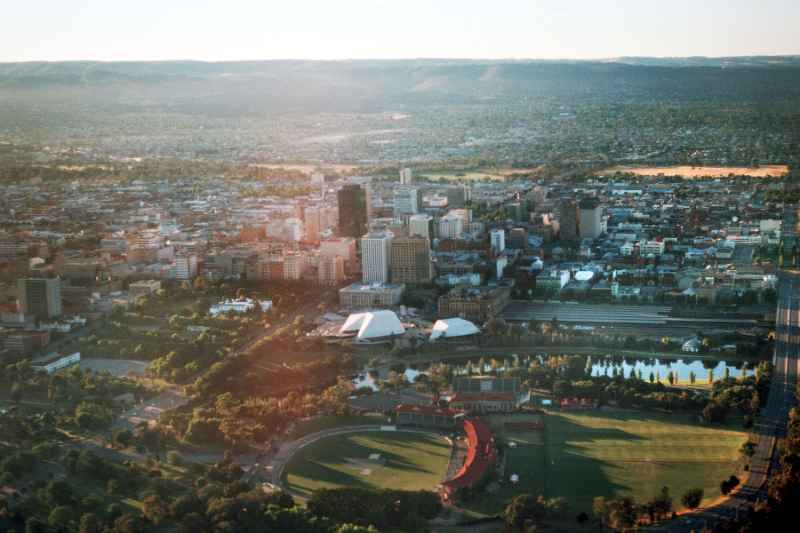 Flying over Adelaide