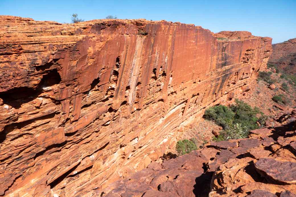 View of southern cliff face