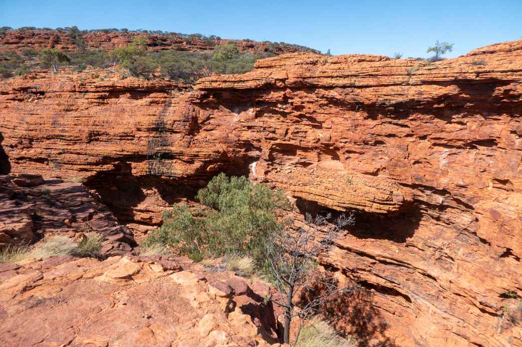 View of southern cliff face