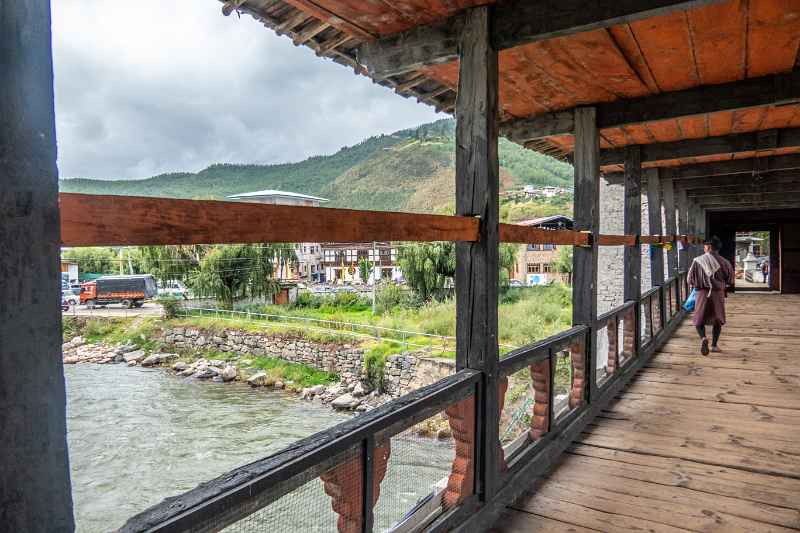 Wooden bridge, Rinpung Dzong (Paro Dzong)