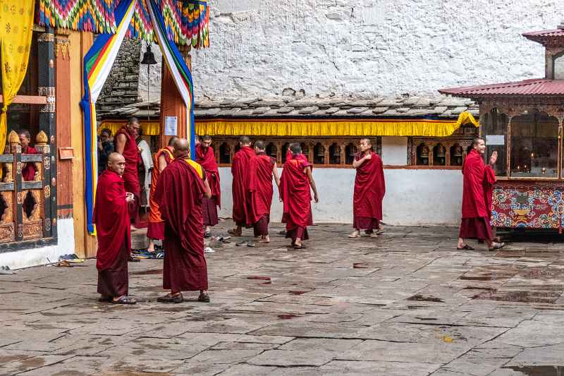 Monks, Rinpung Dzong (Paro Dzong)