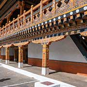 Wood-carved balustrades, Punakha Dzong