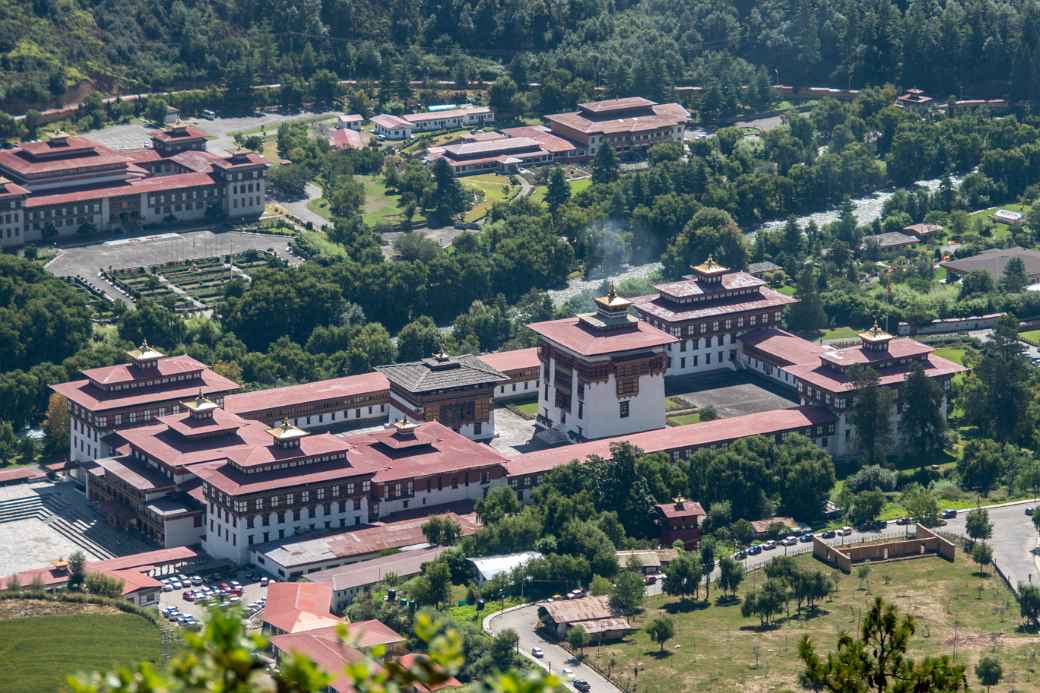 View to Tashichho Dzong