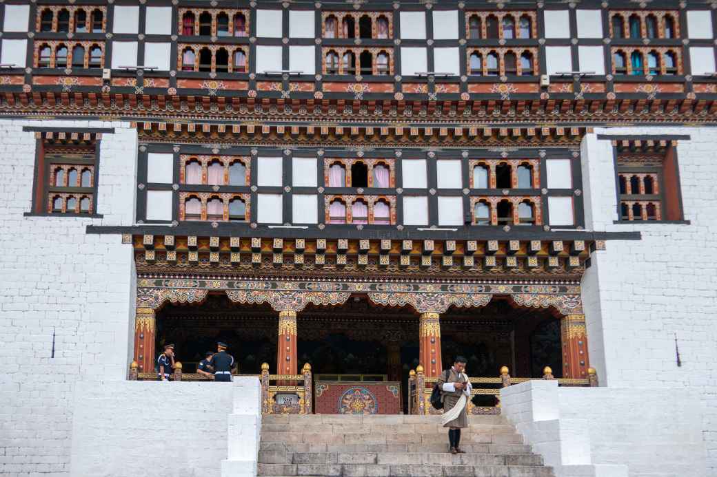 Tashichho Dzong entrance