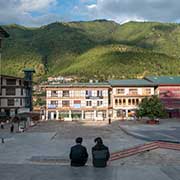 Town square wih clock tower, Thimphu