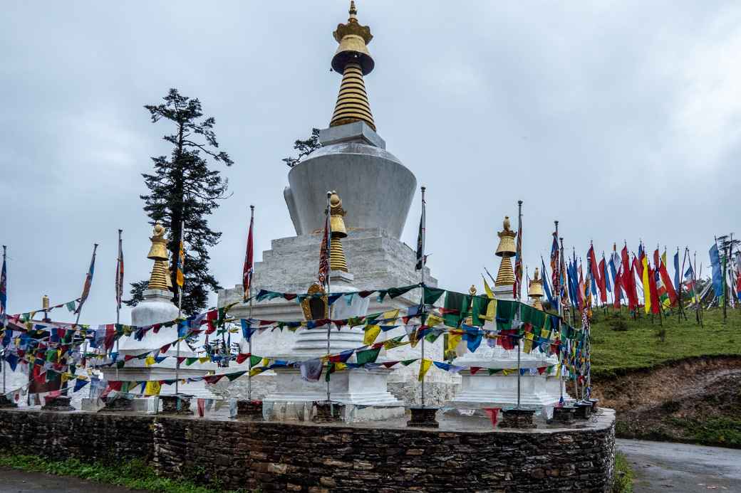 Chorten and Buddhist prayer flags