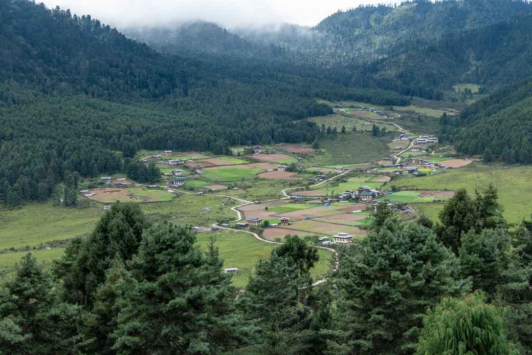 Phobjikha Valley from Gangtey Monastery