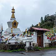 Chorten and Buddhist prayer flags