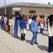 School children, Uyuni