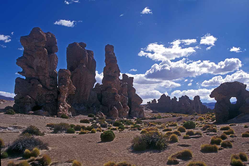 Wind eroded rocks