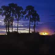 Sunset between Maun and Nata