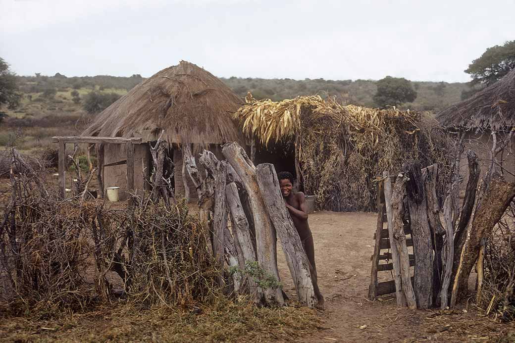 Boy at his home, Khudumelapye