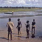 Boys at the water side, Maun