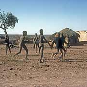 Boys playing football, Molepolole