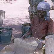 Woman sifting grain, Mochudi