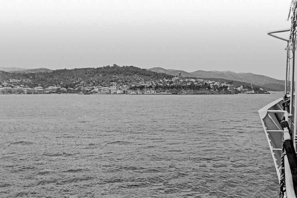 Approaching Korčula