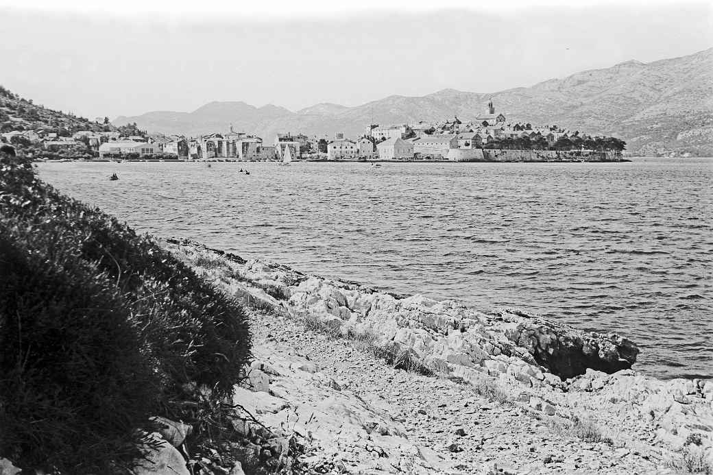 View from the east, Korčula