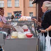 Selling cheese, Dolac Market