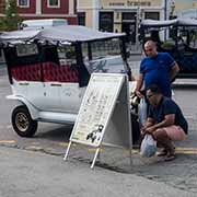 Tourists, historical tour ride