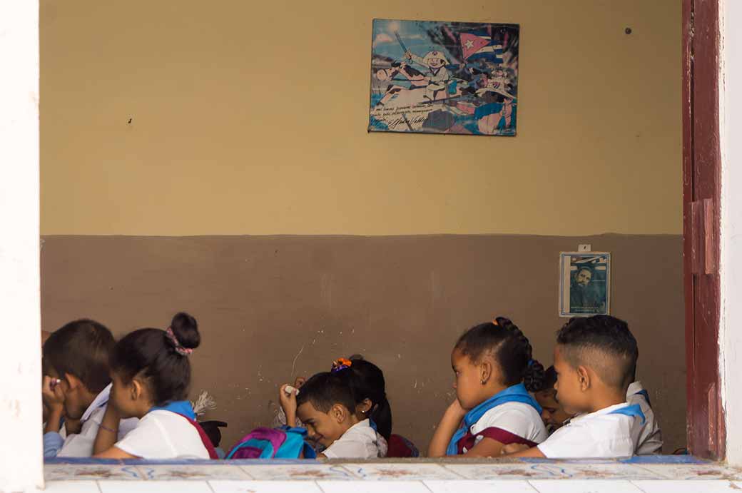 Children in class, Baracoa