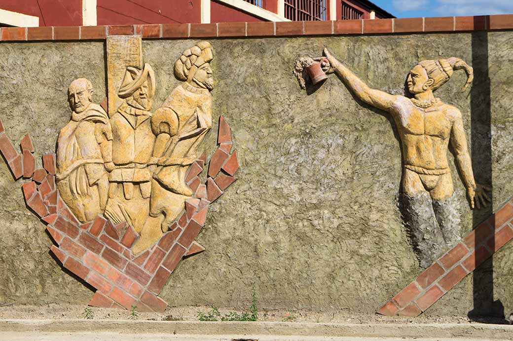 Bas relief, Hatuey brewery, Santiago