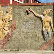 Bas relief, Hatuey brewery, Santiago