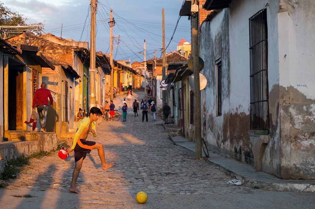 Cobbled street, Trinidad