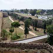 View along Famagusta city walls