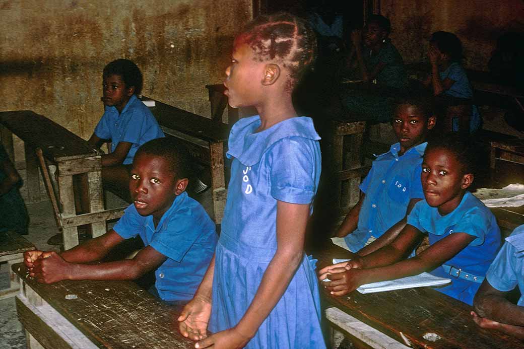 Girl in class