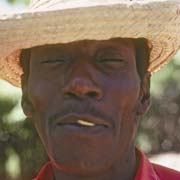 Man with a straw hat