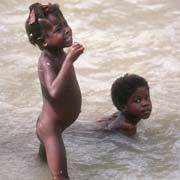 Bathing in the river