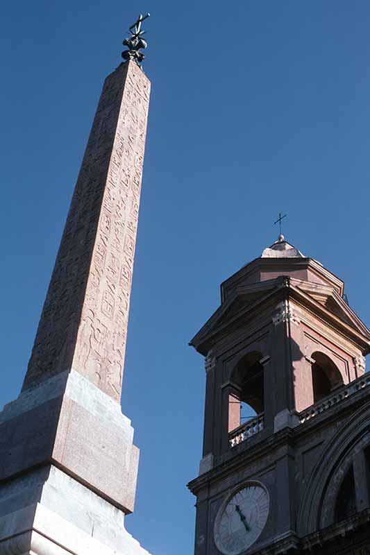 Obelisk and church