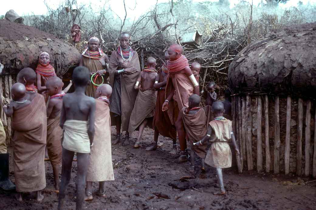 In a Samburu “boma”